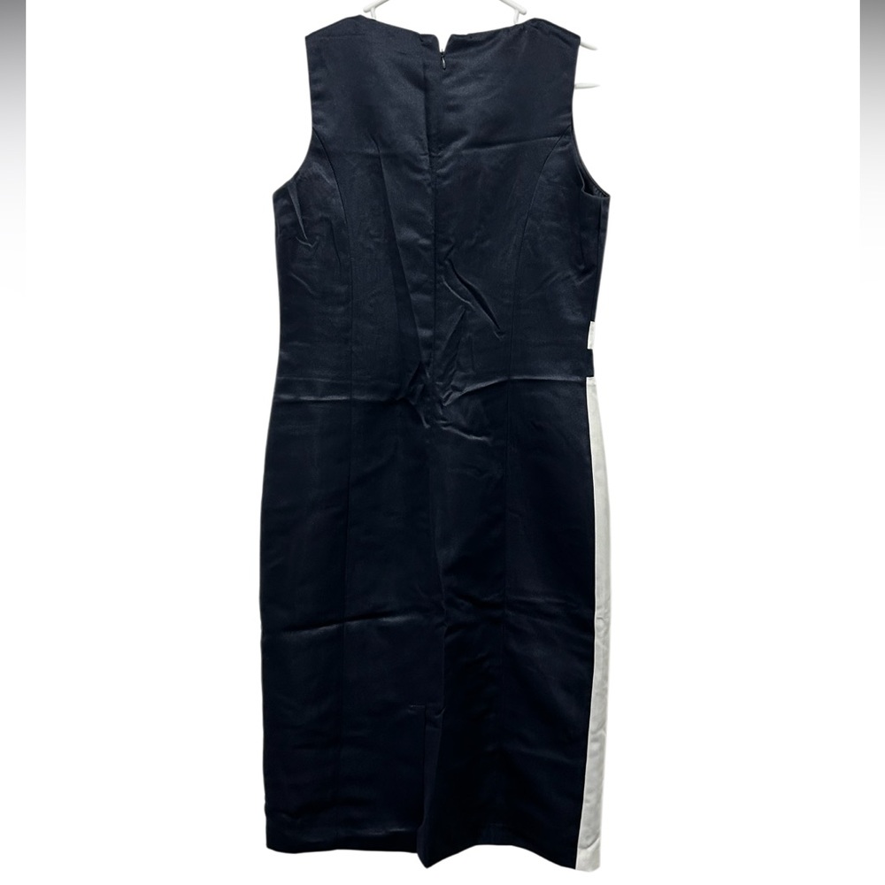 Ashro Jacket Dress Set Mother Of The Bride Formal Navy White Midi Wmns 6 NWOT - Picture 7 of 16